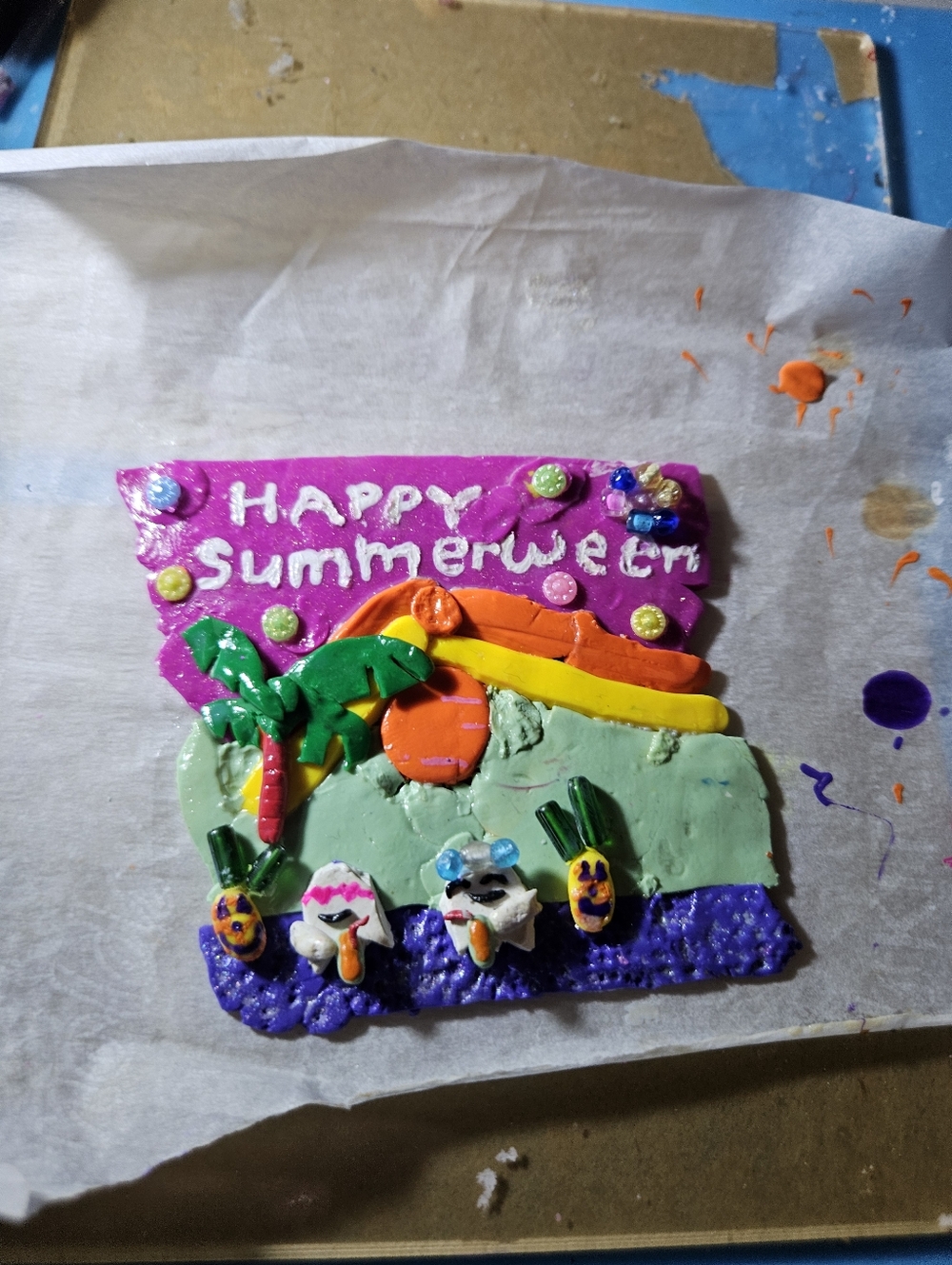 Happy Summerween Clay Art